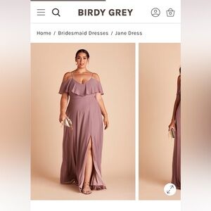 Elegant Mauve Off-Shoulder Bridesmaids Dress